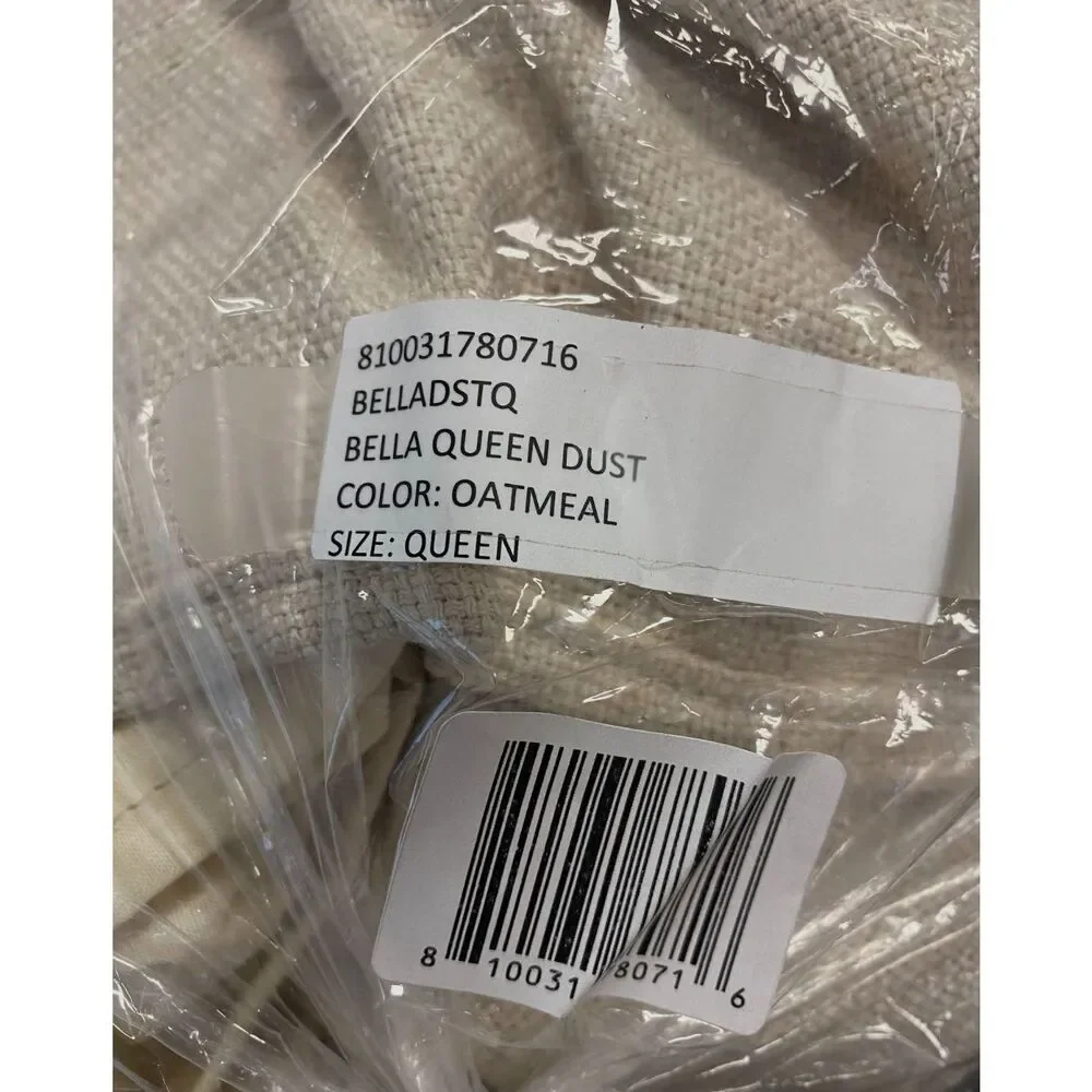 $535 25 Mackenzie Lane Beige Oatmeal Bella Queen Gathered Dust Skirt